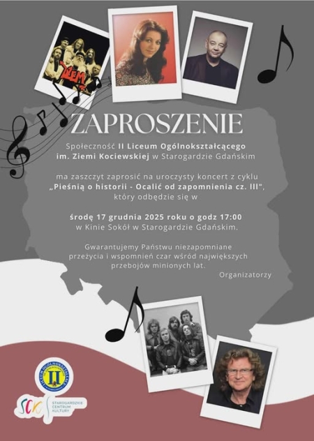 Zapraszamy na Koncert ''Pieśnią o Historii'' - Kolejna Edycja!