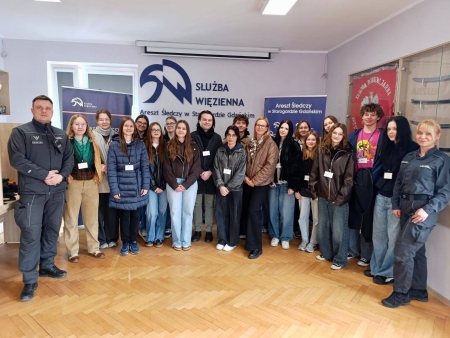 Wizyta uczniów klasy 4A w Areszcie Śledczym w Starogardzie Gdańskim