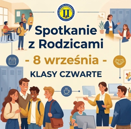 KLASY CZWARTE - SPOTKANIE Z RODZICAMI 8.09.2026